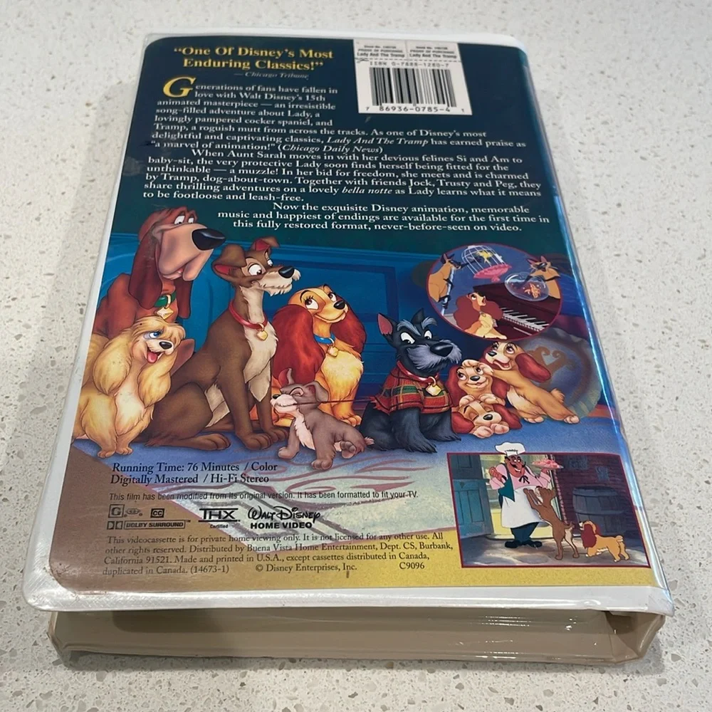 Lady and the Tramp VHS Tape